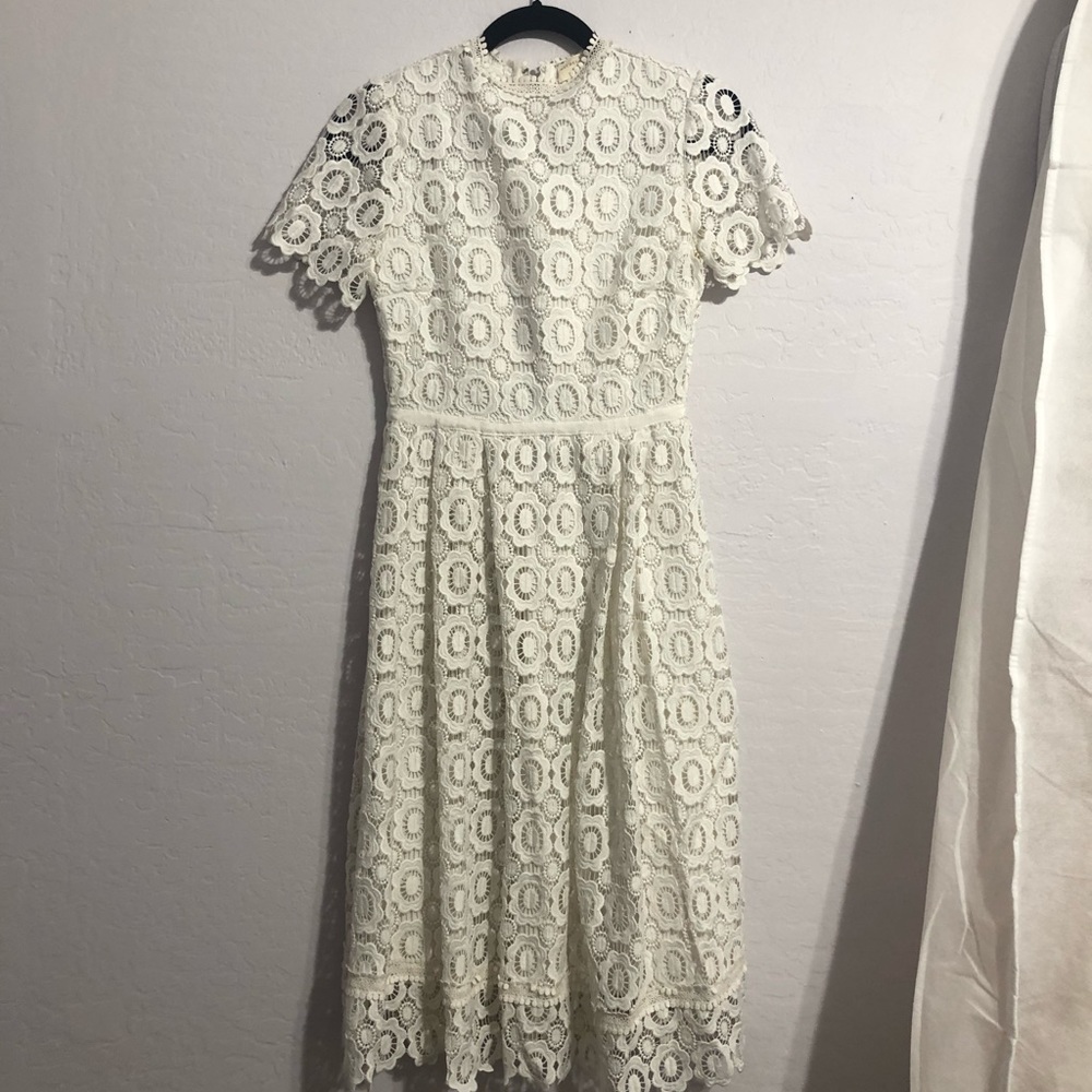 Rachel Parcell White Bordeaux Lace Dress